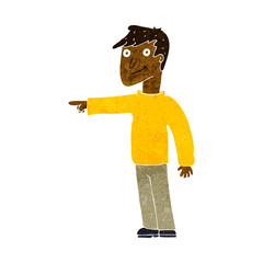 cartoon man pointing