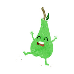cartoon happy dancing pear