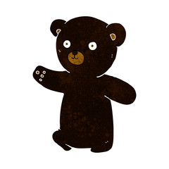 cartoon black bear cub