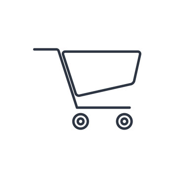 outline icon of shopping cart