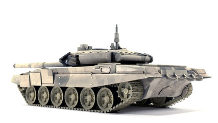 Fototapeta na wymiar T-90 Main Battle Tank, Russia isolated on white background