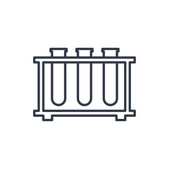 outline icon of laboratory tubes