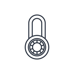 outline icon of code lock