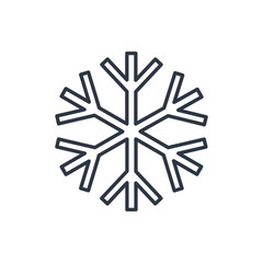 xmas outline icon of snow