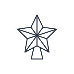 xmas star outline icon
