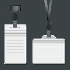 Fototapeta premium Lanyard. Retractor end badge. Vector EPS10