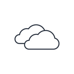 outline icon of clouds