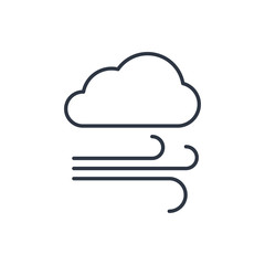 outline icon of wind