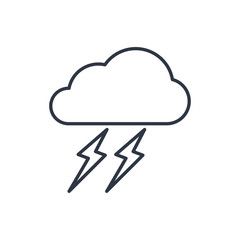 outline icon of storm