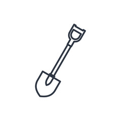 outline icon of spade