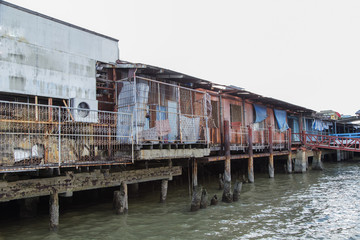 The riverfront house in Bangkok,Thailand