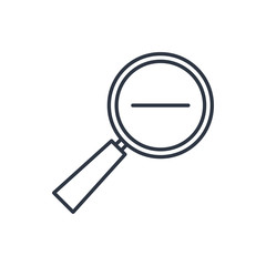 outline icon of zoom out magnifying glass