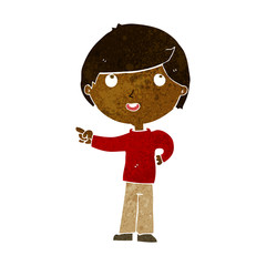 cartoon boy pointing