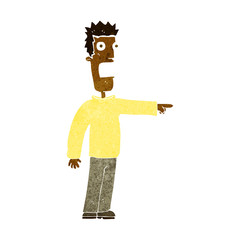 cartoon terrified man