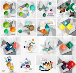 Set of abstract geometric infographic banner templates
