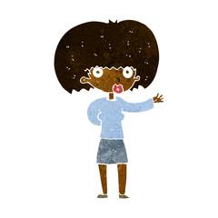cartoon woman gesturing