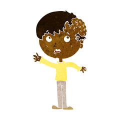 cartoon boy with growth on head
