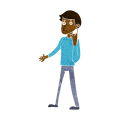 cartoon man asking question