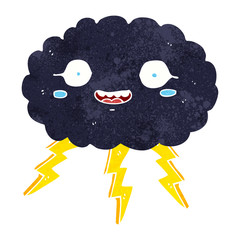 happy cartoon rain cloud