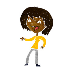 cartoon woman laughing and pointing