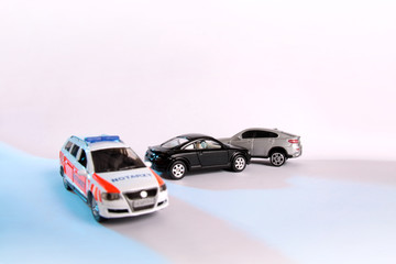 Verkehrsunfall von Modellautos