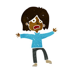 cartoon scared person
