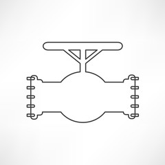 Simple icon connecting pipes valve