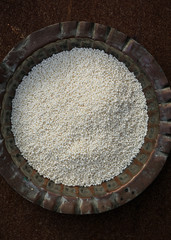 Tapioca pearls in a bowl