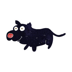 cartoon happy little dog