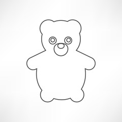 Teddy Bear Toy - Vector icon isolated