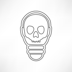 Light bulb vector icon