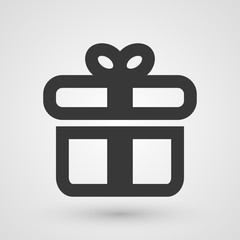 Obraz premium Black gift icon