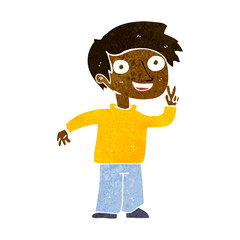 cartoon boy posing for photo