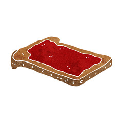 cartoon jam on toast
