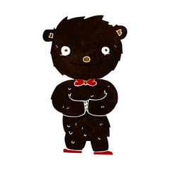 cartoon little black bear
