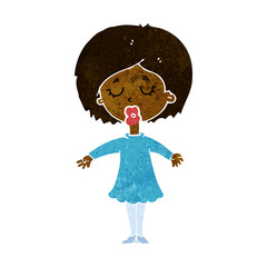 cartoon woman in dress