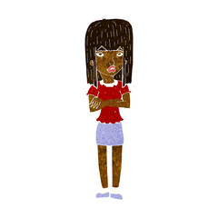 cartoon woman standing