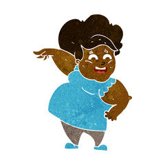 cartoon oveweight woman