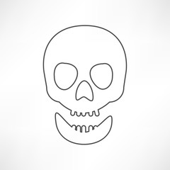 Skull icon isolated
