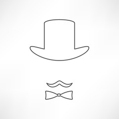 Man in suit. Secret service agent icon