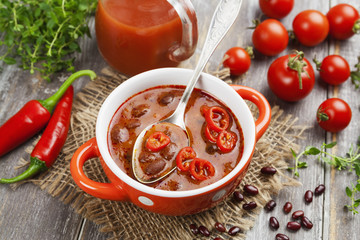 Soup with red bean