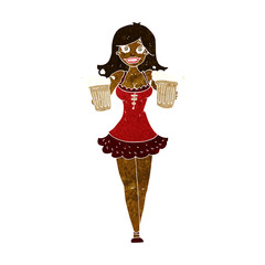 cartoon beer festival girl
