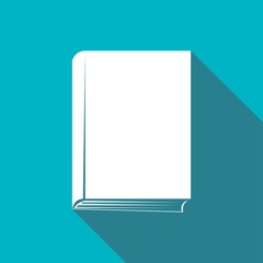 Book icon with a long shadow