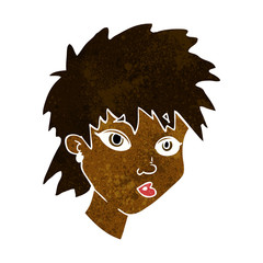 cartoon curious girl