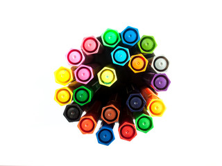 Multi-Color Magic pen on White background