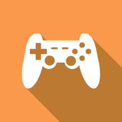 game joypad icon with a long shadow
