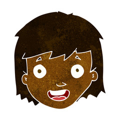 cartoon happy female face
