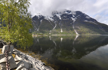 Norwegian nature / There are mountains plunging into the sea from hundreds of metres, fjords, tall...