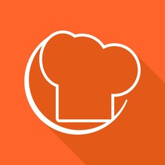 restaurant menu retro poster with a long shadow