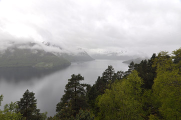 Norwegian nature / There are mountains plunging into the sea from hundreds of metres, fjords, tall mountain peaks, northern lights and midnight sun.